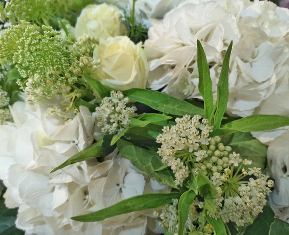 White & Green ( Florals are available in your choice of color ) - Yeomans Flowers