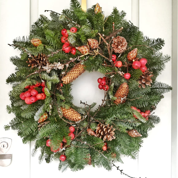 Christmas Wreath - traditional - Yeomans Flowers