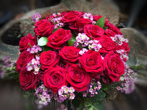 Luxury Red Naomi Bouquet. - Yeomans Flowers